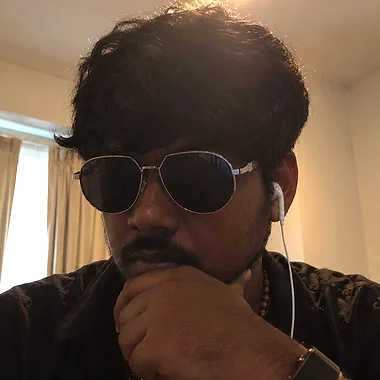 Roshan in aviator sunglasses, chin on hand